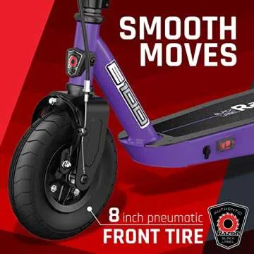 Razor Black Label E100 Kids Electric Scooter with Pneumatic Tire