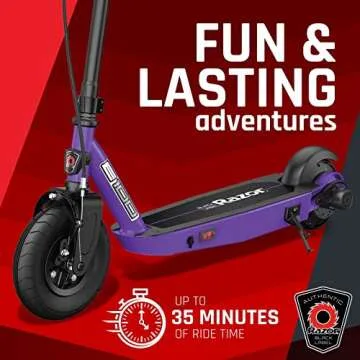Razor Black Label E100 Kids Electric Scooter with Pneumatic Tire