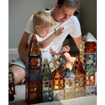 Fodoss Magnetic Tiles Set 102pcs - Creative STEM Toy for Kids