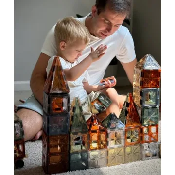 Fodoss Magnetic Tiles Set 102pcs - Creative STEM Toy for Kids