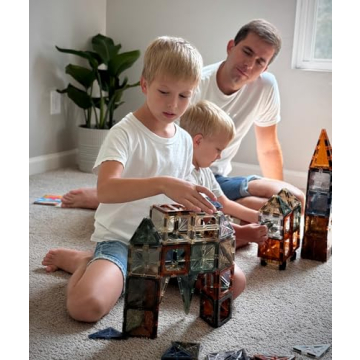 Fodoss Magnetic Tiles Set 102pcs - Creative STEM Toy for Kids