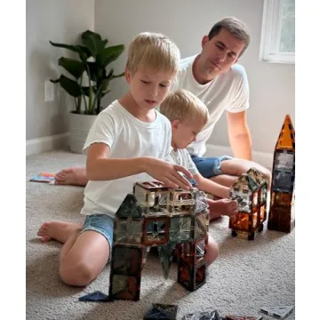 Fodoss Magnetic Tiles Set 102pcs - Creative STEM Toy for Kids