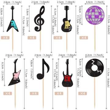 Stunning Music Notes Cupcake Toppers for Themed Events