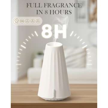 120ML Ultrasonic Essential Oil Diffuser,USB Aromatherapy Diffuser with 3 Timer Settings, Quiet Operation, Sleep Helper & Dimmable Night Light for Large Room, Home, Office, Studio,Yoga & Sleep Spaces