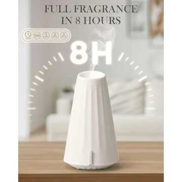 120ML Ultrasonic Essential Oil Diffuser,USB Aromatherapy Diffuser with 3 Timer Settings, Quiet Operation, Sleep Helper & Dimmable Night Light for Large Room, Home, Office, Studio,Yoga & Sleep Spaces