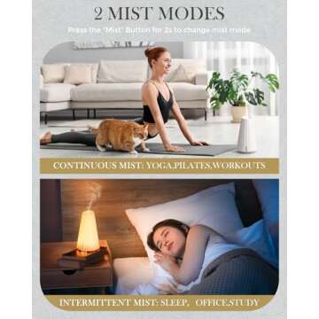 120ML Ultrasonic Essential Oil Diffuser,USB Aromatherapy Diffuser with 3 Timer Settings, Quiet Operation, Sleep Helper & Dimmable Night Light for Large Room, Home, Office, Studio,Yoga & Sleep Spaces