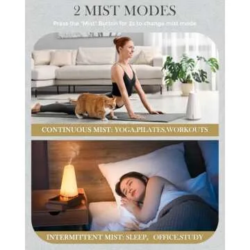 120ML Ultrasonic Essential Oil Diffuser,USB Aromatherapy Diffuser with 3 Timer Settings, Quiet Operation, Sleep Helper & Dimmable Night Light for Large Room, Home, Office, Studio,Yoga & Sleep Spaces