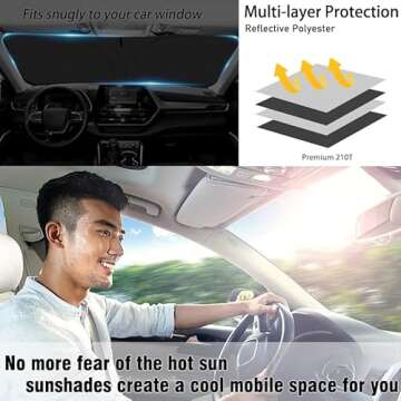 Custom Windshield Sun Shade for Toyota Tundra 2007-2021