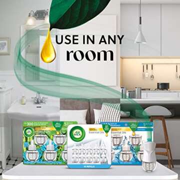 Air Wick Plug in Scented Oil Kit with Fresh Linen Fragrance