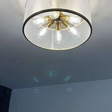 Modern Drum Ceiling Light 6-Light Chandelier for Home