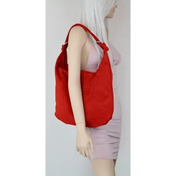 Girly HandBags Women's Suede Hobo Bag in Burgundy