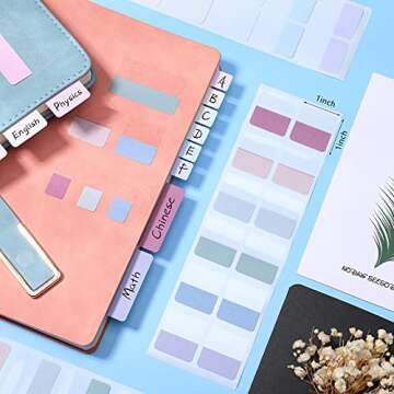 Sticky Index Tabs Page Markers Self Adhesive Flag Tabs Writable Repositionable File Tabs Flags Mix C...