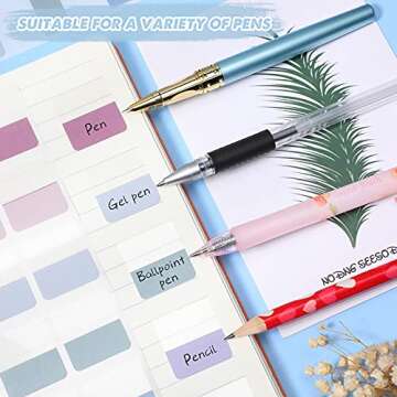 Sticky Index Tabs Page Markers Self Adhesive Flag Tabs Writable Repositionable File Tabs Flags Mix Colored for Reading Book, Taking Note, Classifying File, Marking Document (240 Pieces)