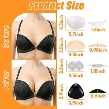 Silicone Bra Inserts - Waterproof Push Up Pads for Women