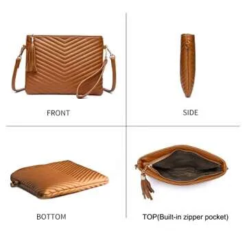 LYPULY Small Crossbody Bags for Women, Trendy Vegan Leather Shoulder Purses, Clutch Wallet with Wristlet Strap