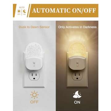 DORESshop LED Night Light, Baby Night Light [2 Pack], Plug in Night Light with Auto Dusk to Dawn Sensor, Adjustable Brightness Night Light for Kids, Bathroom, Bedroom, Nursery Room, Soft White 3000k