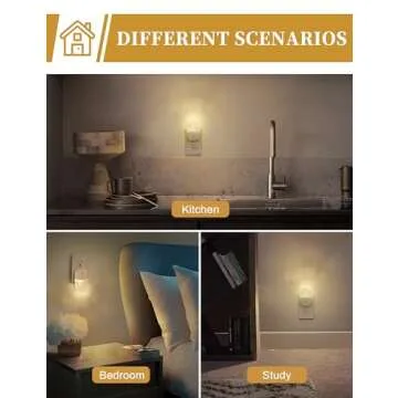 DORESshop LED Night Light, Baby Night Light [2 Pack], Plug in Night Light with Auto Dusk to Dawn Sensor, Adjustable Brightness Night Light for Kids, Bathroom, Bedroom, Nursery Room, Soft White 3000k