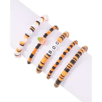 Halloween Bracelets for Women - Beaded Stackable Designs for Spooky Celebrations