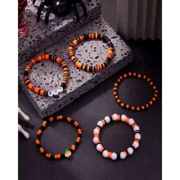 Stylish Halloween Bracelets Set for Women Costume Accessories