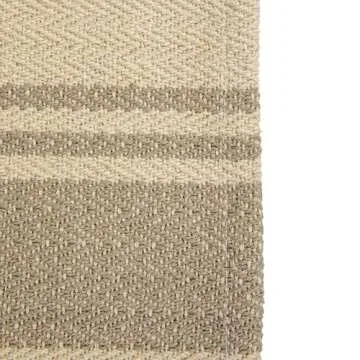 Creative Co-Op Canvas Table Runner with Khaki Stripes