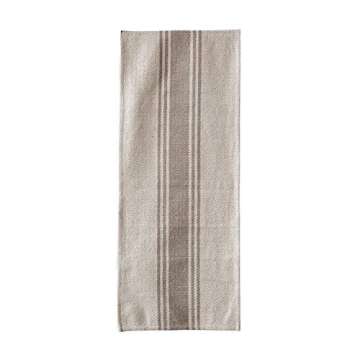 Creative Co-Op Canvas Table Runner with Khaki Stripes