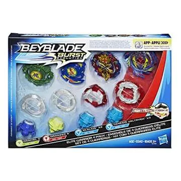 Beyblade Burst Evolution Elite Warrior 4-Pack - 4 Iconic Right-Spin Battling Tops, Game (Amazon Excl...