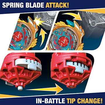 Beyblade Burst Evolution Elite Warrior 4-Pack - 4 Iconic Right-Spin Battling Tops, Game (Amazon Exclusive)