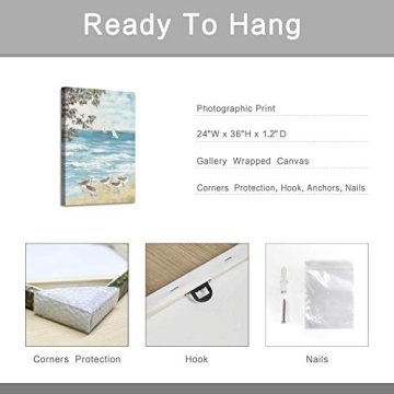 ARTISTIC PATH Abstract Coastal Canvas Beach Artwork