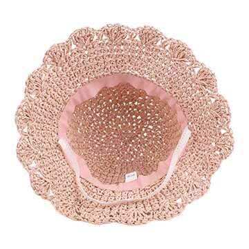 Baby Girl Straw Hat Outdoor Baby Sun Protection Hats Summer Bowknot Beach Cap for Infant Toddler Girls