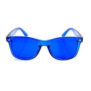 GloFX Blue Color Therapy Glasses for Stress Relief and Style