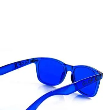 GloFX Blue Color Therapy Glasses for Stress Relief and Style
