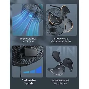 iLiving 14" Weatherproof Fan for Indoor Outdoor Use