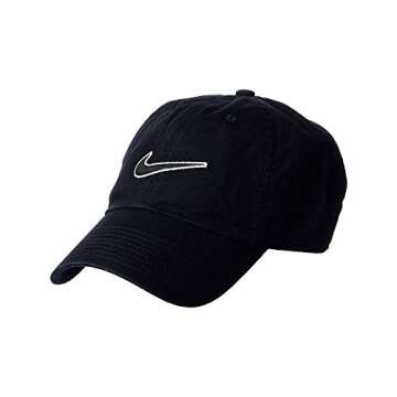 NIKE OneSize Heritage 86 Essential Swoosh, Black/Black, One Size