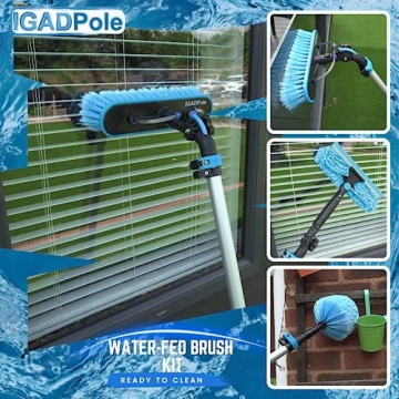 IGADPole 24 FT Window Cleaning Kit for Solar Panels