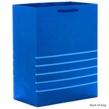 Hallmark 11" Large Blue Gift Bag Bundle (Pack of 3) for Birthdays, Graduations, Father's Day, Baby Showers, Bridal Showers