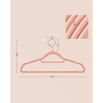 SONGMICS Velvet Hangers 50 Pack Slim Non-Slip Space Saving