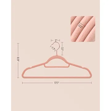 SONGMICS Velvet Hangers 50 Pack Slim Non-Slip Space Saving