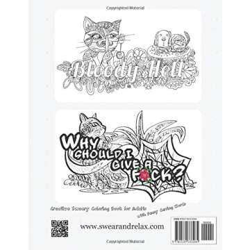 Angry Swearing Cats Creative Sweary Coloring Book for Adults