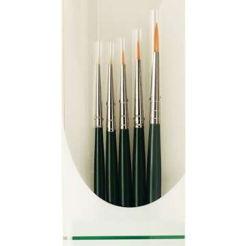 da Vinci Watercolor Series 4237-5 Brush Miniature Set - Nova Synthetics Multi-Media Mini Rounds