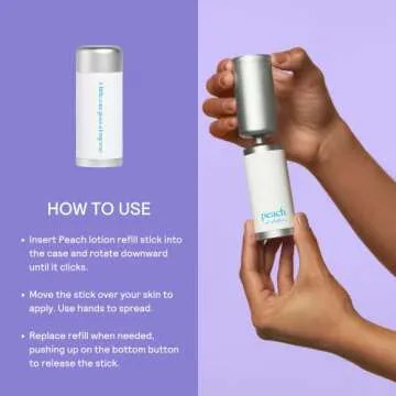 Peach Not Plastic Body Lotion Starter Kit | Refillable Lotion for Dry Skin with Shea Butter and Jojoba Balm for Women and Men | Coconut Lavender Scent | 1.87 oz