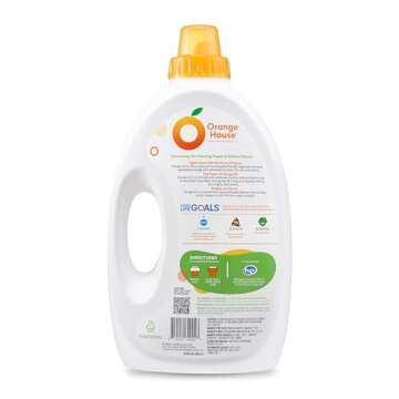 Orange House Liquid Laundry Detergent, Free and Clear, Natural Clean Laundry Detergent, Made of Oran...