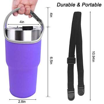 DanziX 4 Pack Tumbler Carrier Holders for Easy Transport