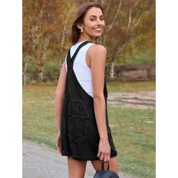 Glamaker Denim Overall Shorts for Women Stylish Summer Outfit