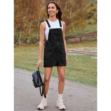 Glamaker Denim Overall Shorts for Women Stylish Summer Outfit