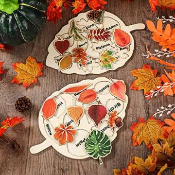 Kathfly Leaf Wooden Puzzles for Educational Play and Gifts