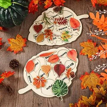 Kathfly Leaf Wooden Puzzles for Educational Play and Gifts
