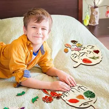 Kathfly Leaf Wooden Puzzles for Educational Play and Gifts