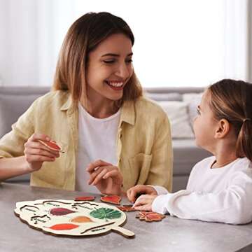 Kathfly Leaf Wooden Puzzles for Educational Play and Gifts