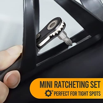 Versatile Right Angle Screwdriver Mini Ratchet Tool for Precision
