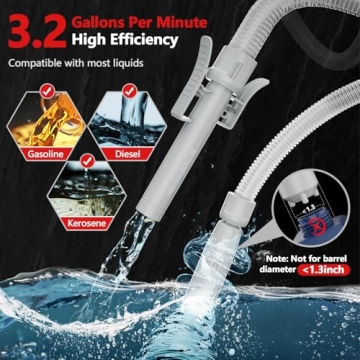 VEECAP Automatic Electric Fuel Transfer Pump with Auto-Stop